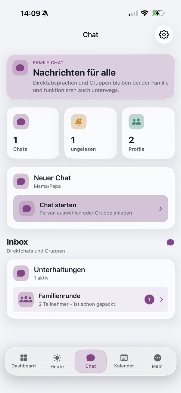 FamilyPlan Familienchat Screenshot